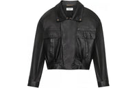 SAINT LAURENT SS24 Leather Jacket Women's Black