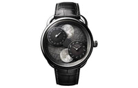 HERMES Wrist Watch Automatic Mechanical Movement Genuine Leather Strap Black Dial Men's