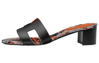 HERMES Slide Slippers Women's Black