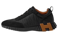 HERMES Bouncing Low Top Athletic Shoes Men's Black