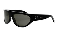 CELINE Acetate Acetyl Irregular Shape Sunglasses Unisex Black