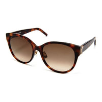 SAINT LAURENT Acetate Irregular Shape Sunglasses Women's Tortoiseshell