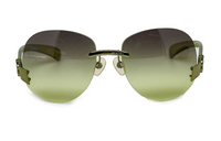 CHANEL Round Sunglasses Unisex Green