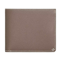 HERMES H Sellier Evercolor Calfskin Wallet Unisex 18 Etoupe Elephant Gray