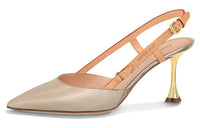 LOUIS VUITTON Blossom Slim Heel High Heels 7.5cm Women's Light Gold