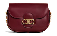 CELINE MaillonTriomphe Shiny Cow Leather Handbag Shoulder Bag Crossbody Bag Medium Size Women's Red