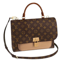 LOUIS VUITTON Marignan Leather Lock Head Messenger Bag Crossbody Bag Shoulder Bag Regular Women's Beige