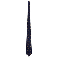 SAINT LAURENT Mulberry Silk Ties Unisex Navy