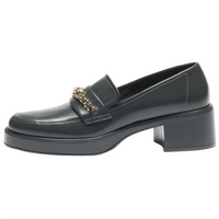 CHANEL 24K Chunky Heel High Heels 5.5cm Women's Black