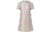 LOUIS VUITTON Short Sleeved Dress Women's Beige