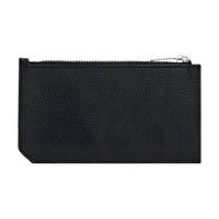 SAINT LAURENT CASSANDRE Calfskin Card Holder Regular Men's Black