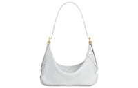 CELINE Romy Collection Soft Cow Leather Handbag Shoulder Bag Women's Moon White