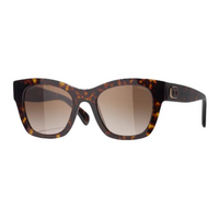 CHANEL Acetate Square Sunglasses Unisex Tortoiseshell