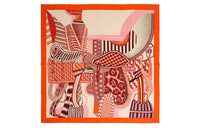 HERMES Silk Scarves Women's Orange