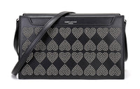 SAINT LAURENT Cow Leather Crossbody Bag Shoulder Bag Women's Black