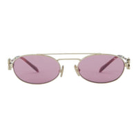 MIU MIU Metal Oval Sunglasses Women's Gold