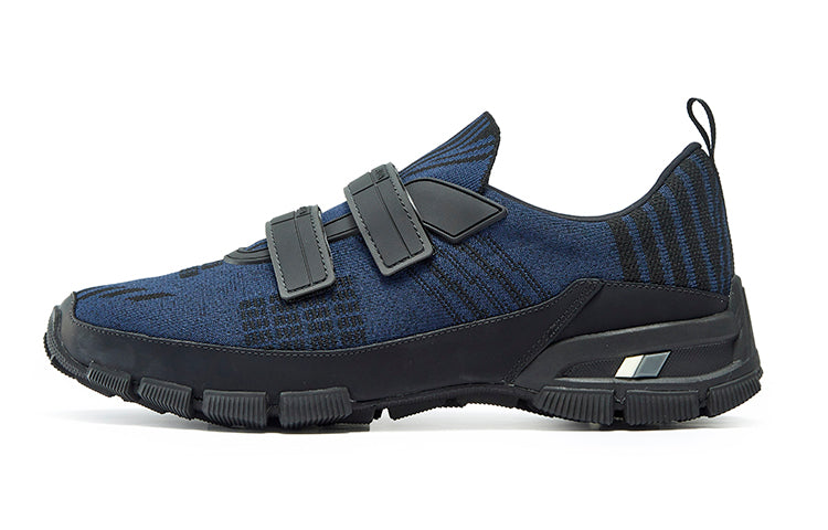 PRADA Anti-Slip Wear-Resistant Low-Top Casual Shoes Men's Black Blue
