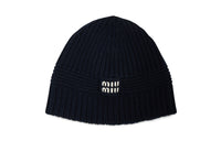 MIU MIU Fabric Beanies Women's Dark Blue
