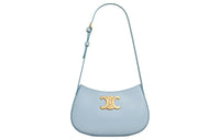 CELINE Calfskin Handbag Shoulder Bag Women's Light Blue