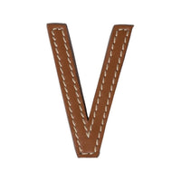 MIU MIU Leather Metal Brooches Women's Brown