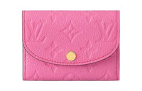 LOUIS VUITTON Cow Leather Wallet Women's Rose Red
