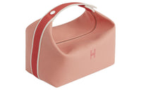 HERMES Bride-a-Brac Cotton Storage Bag Handbag Toiletry Bag Large Size Women's Guava