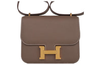 HERMES Constance Epsom Leather KangKang Shoulder Crossbody Bag Mini Women's 18 Etoupe Elephant Gray