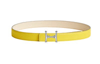 HERMES Leather Belts Women's Yellow