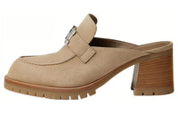 HERMES Flore Wrap-toe Slippers Women's Light Brown