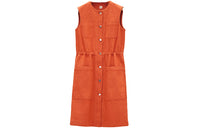HERMES Sleeveless Dresses Women's Orange