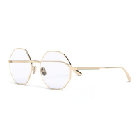 DIOR Metal Irregular Shape Eyeglass Frames Women's Gold