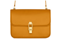 SAINT LAURENT Le Carre Box Leather Crossbody Bag Shoulder Bag Women's Deep Sunlight Color