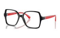 CHANEL Acetate Square Eyeglass Frames Women's Black