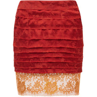 SAINT LAURENT Casual Short Skirts Women's Red