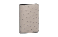 LOUIS VUITTON Ostrich Leather Card Holder Wallet Men's Greige