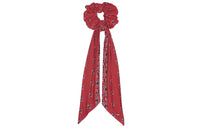 SAINT LAURENT Bandana Printed Ribbon Detailed Scrunchie