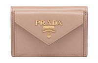 PRADA Leather Wallet Small Size Women's Pink