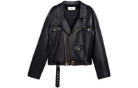 CELINE Leather Jackets Women's Black