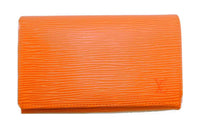 LOUIS VUITTON Epi Leather Coin Purses Wallets Unisex Orange
