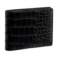 LOUIS VUITTON Crocodile Leather Card Holder Wallet Unisex Black