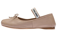 MIU MIU Ballerinas Water Lily Leather Women's