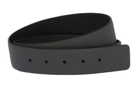 PRADA Solid Color Saffiano On Both Sides Leather Belts Men's Black Width: 3.5cm