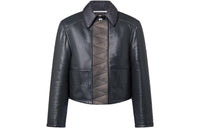 LOUIS VUITTON Topstitched Leather Boxy Jacket