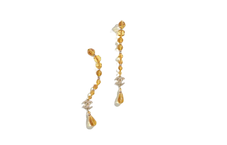 CHANEL Earrings Women's Orange