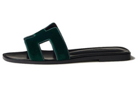 HERMES Slide Slippers Women's Green