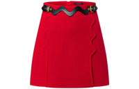 LOUIS VUITTON Scallop Detail A-Line Mini Skirt