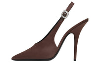 SAINT LAURENT Yasmeen Slim Heel High Heels 11.5cm Women's Brown