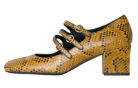CELINE Chunky Heel High Heels 5.5cm Women's Brown