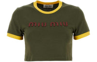 MIU MIU SS24 Regular T-Shirt Women's Green