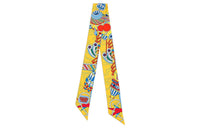 HERMES Silk Scarves Women's Yellow